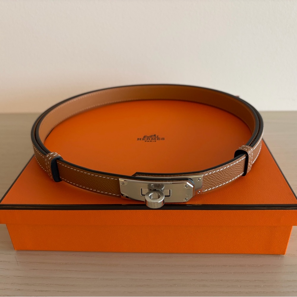 Hermes Tan Leather Women's Belt